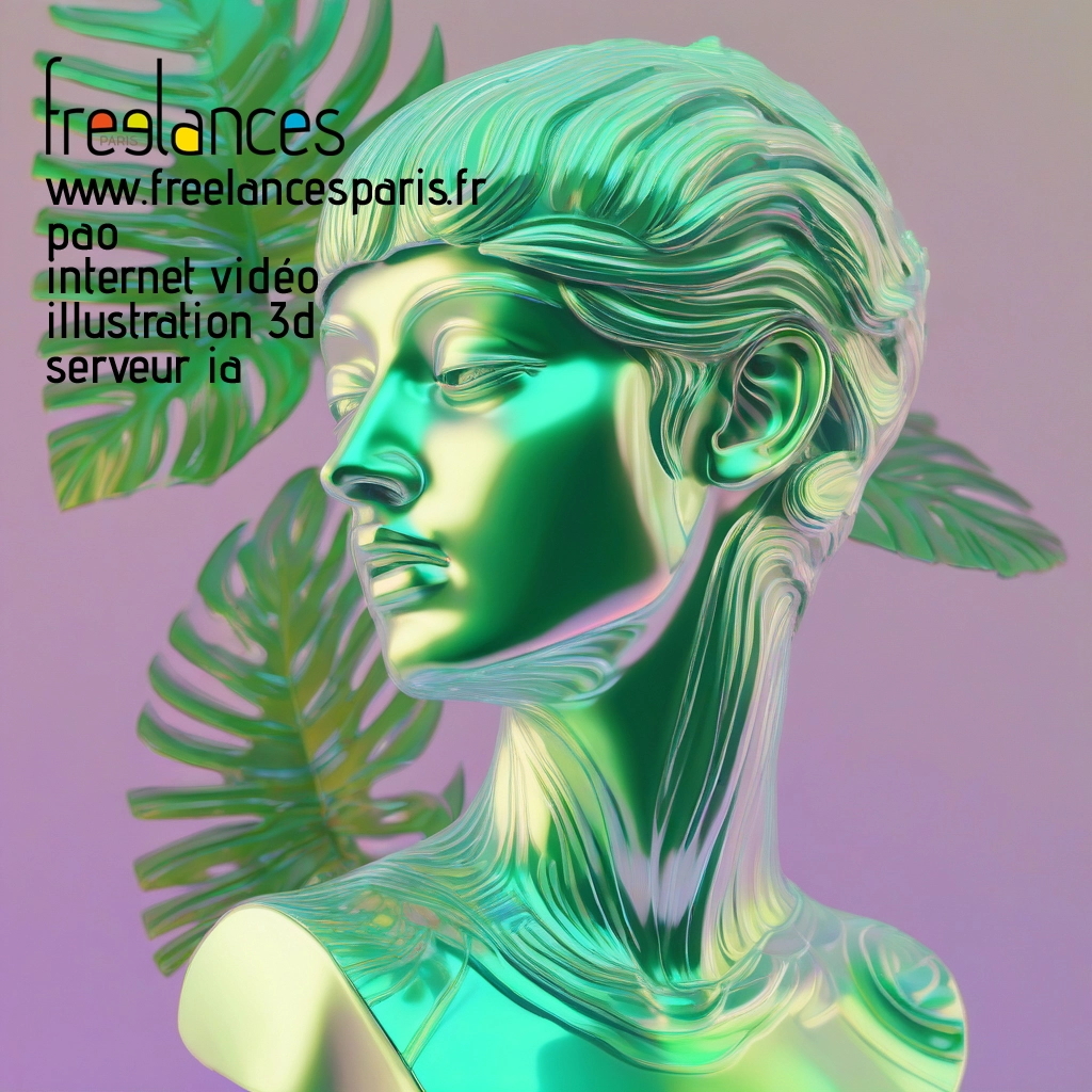 Pao mise en page internet vidéo illustration 3d serveur IA générative AI freelance paris studio de création magazines uaw17dt0